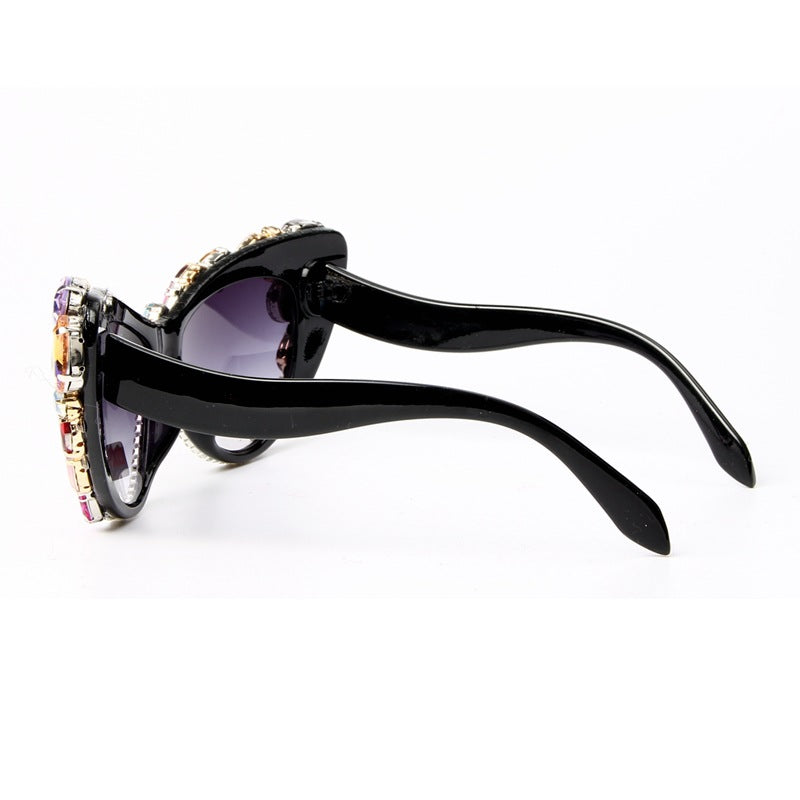 Damen Design-Sonnenbrille mit funkelndem Kristallbesatz Karnz