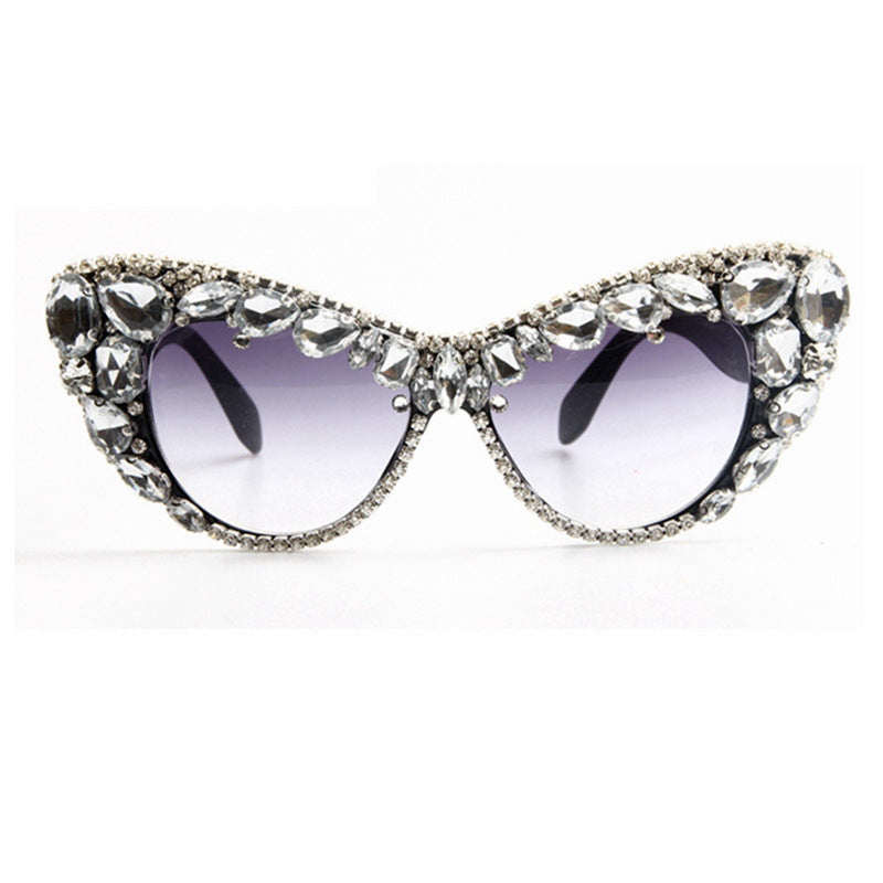 Damen Design-Sonnenbrille mit funkelndem Kristallbesatz Karnz