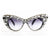 Damen Design-Sonnenbrille mit funkelndem Kristallbesatz Karnz