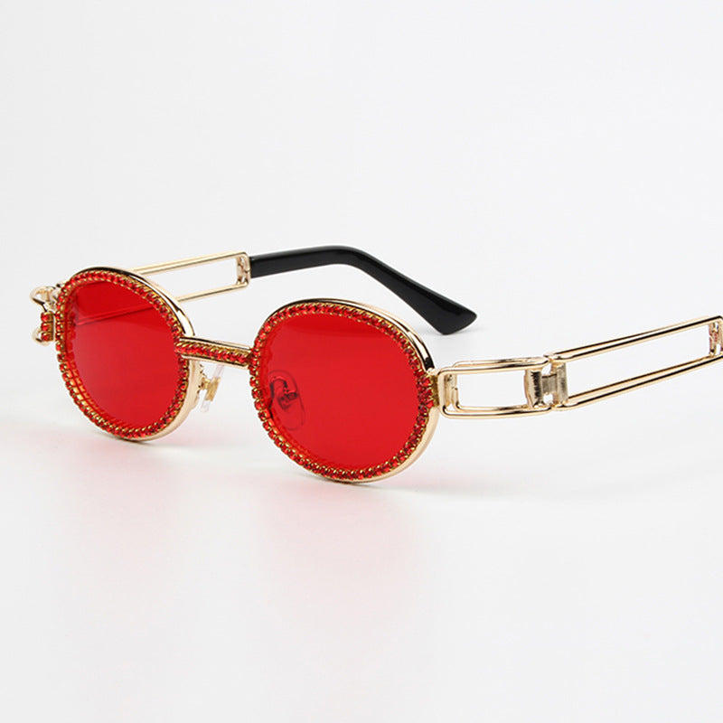 Damen feminine Designer-Sonnenbrille mit extravagantem Rahmen Karnz