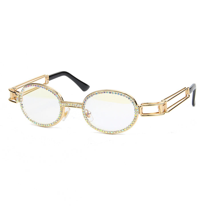 Damen feminine Designer-Sonnenbrille mit extravagantem Rahmen Karnz