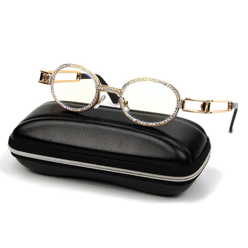 Damen feminine Designer-Sonnenbrille mit extravagantem Rahmen Karnz