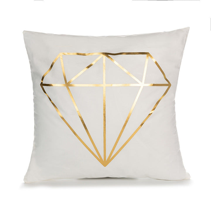 Dekoratives quadratisches Kissenbezug mit Folien-geometrischem Diamantdruck