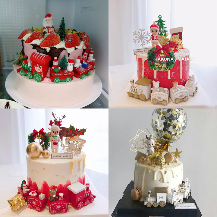 Dekorative Weihnachtszug Figurenset