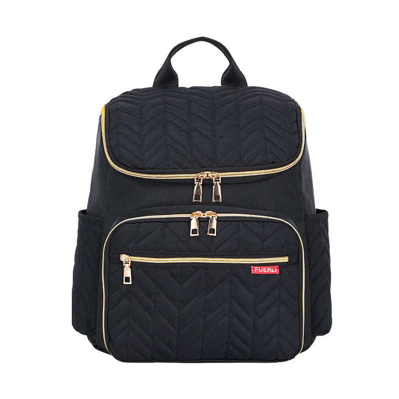 Elegante gesteppt Multi-Compartment Rucksack Karnz