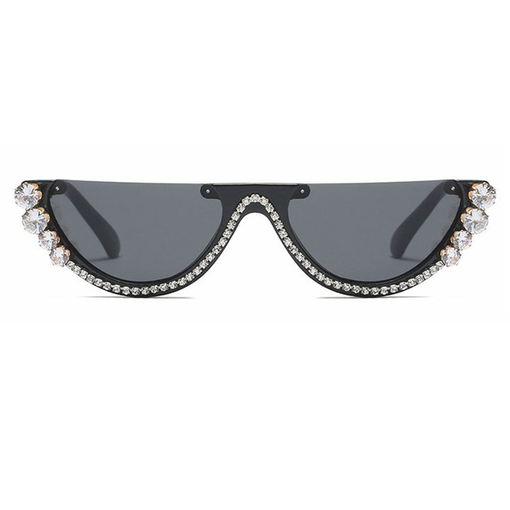 Damen Design-Sonnenbrille mit funkelnden Akzenten Karnz
