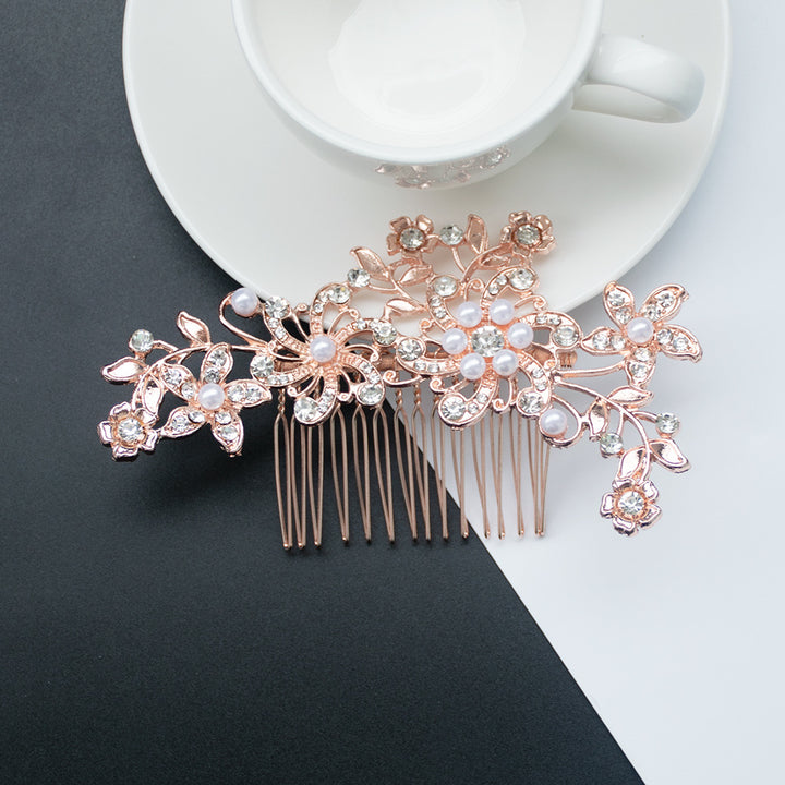 Florale Strass-Haarspange Karnz