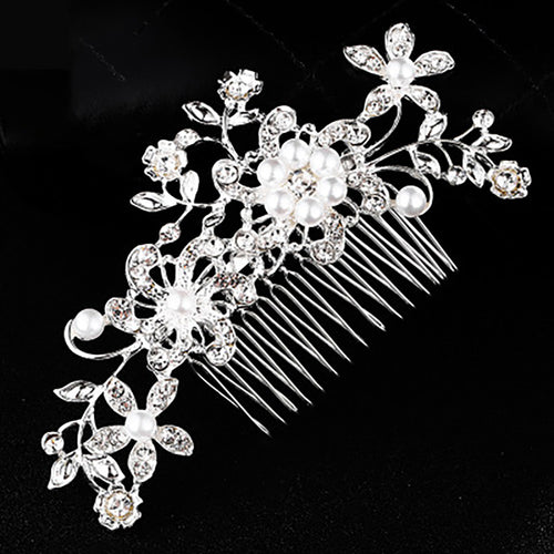 Florale Strass-Haarspange Karnz