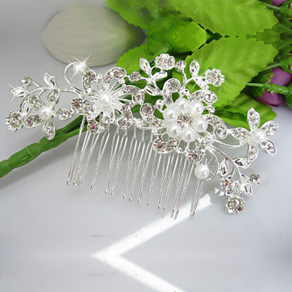 Florale Strass-Haarspange Karnz