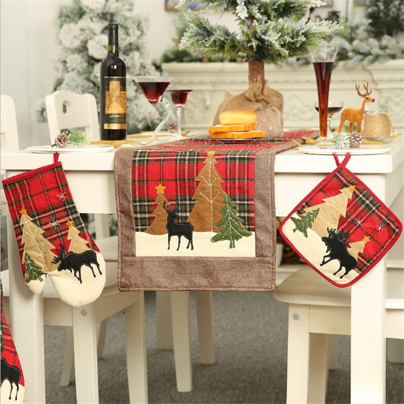 Weihnachtsthema Küchen Topfhandschuh Karnz