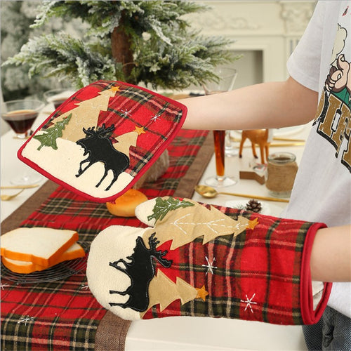 Weihnachtsthema Küchen Topfhandschuh Karnz