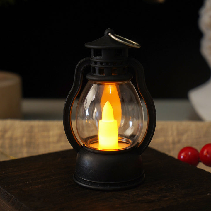 Dekorative Vintage-Laterne mit LED-Kerze