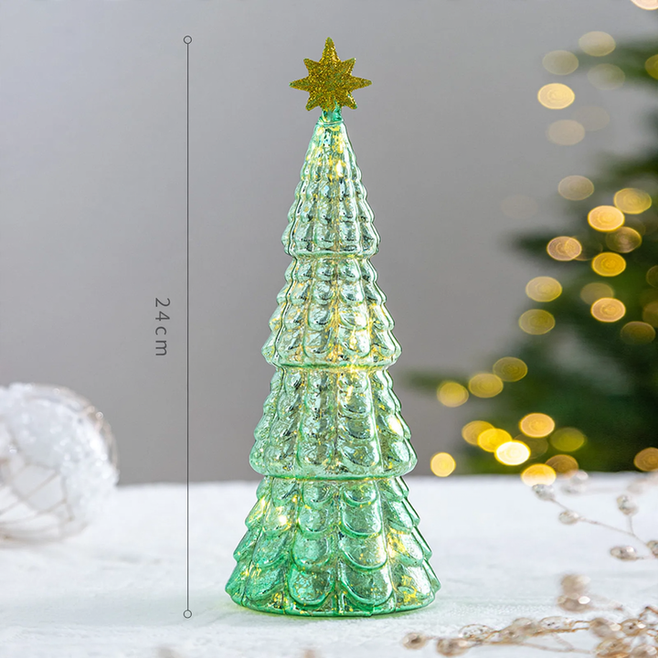 Weihnachtsbaum-Dekoration aus Kristallglas mit Beleuchtung