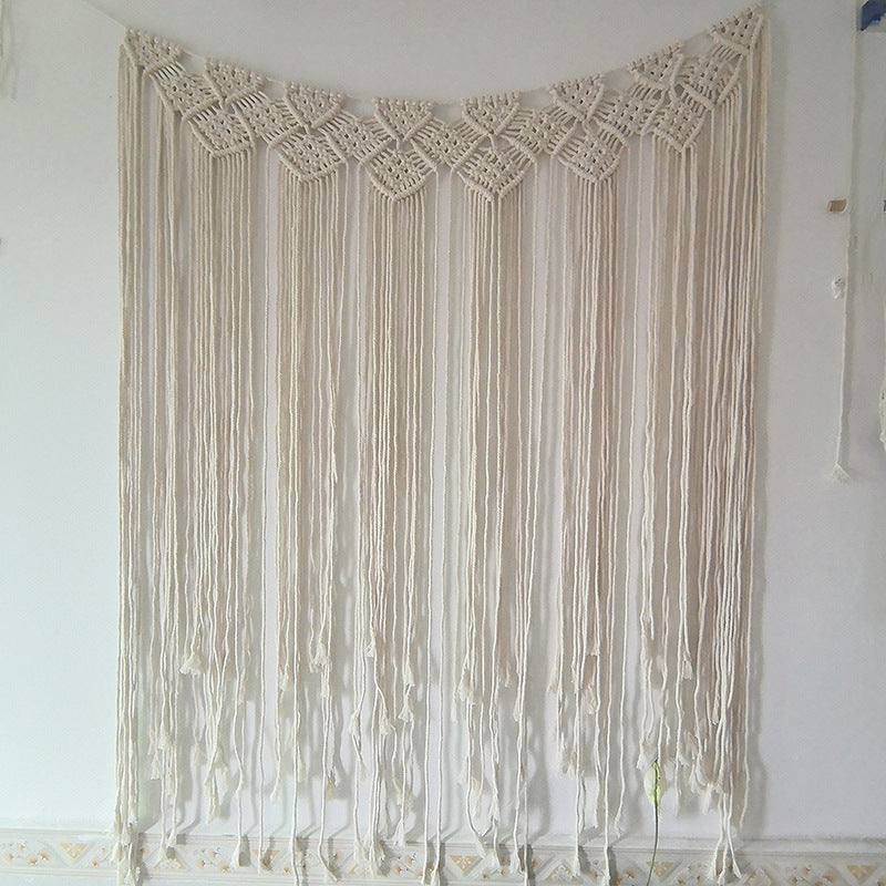 Macrame-Wandteppich mit komplexen Knotenmuster Karnz
