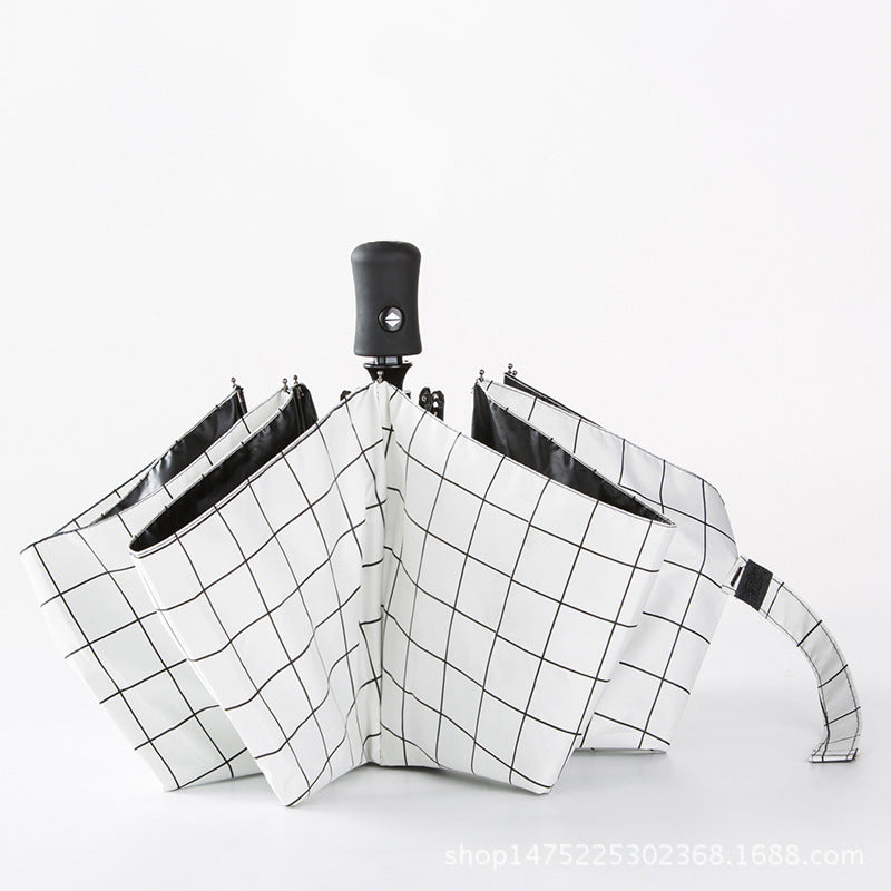 Damen eleganter Faltregenschirm mit trendigem Federdesign Karnz