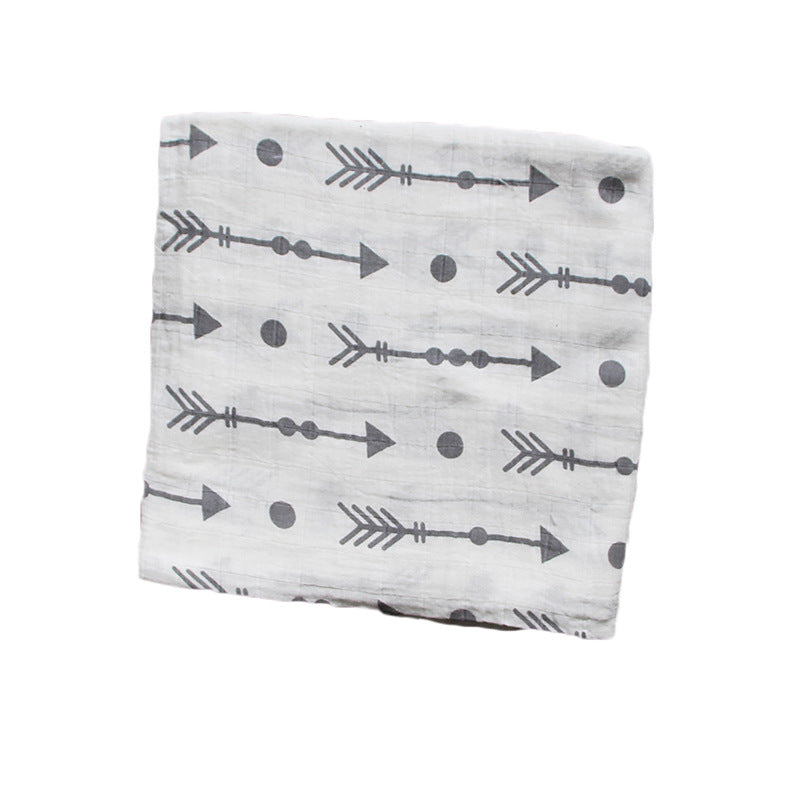 Baumwoll-Musselin Babydecke mit Herzmuster Karnz