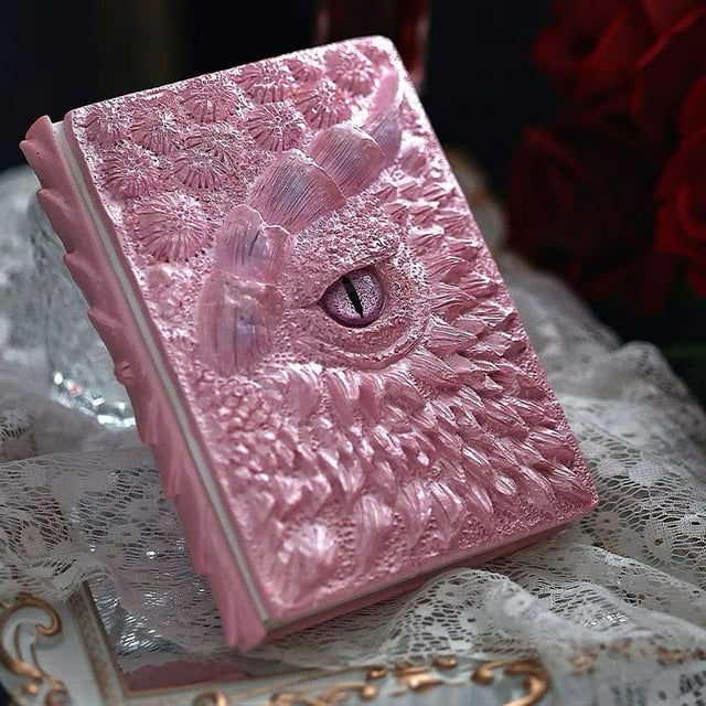 Karnz | Drachenauge 3D Prägung Journal - Handgefertigtes Harz Graviertes Notizbuch