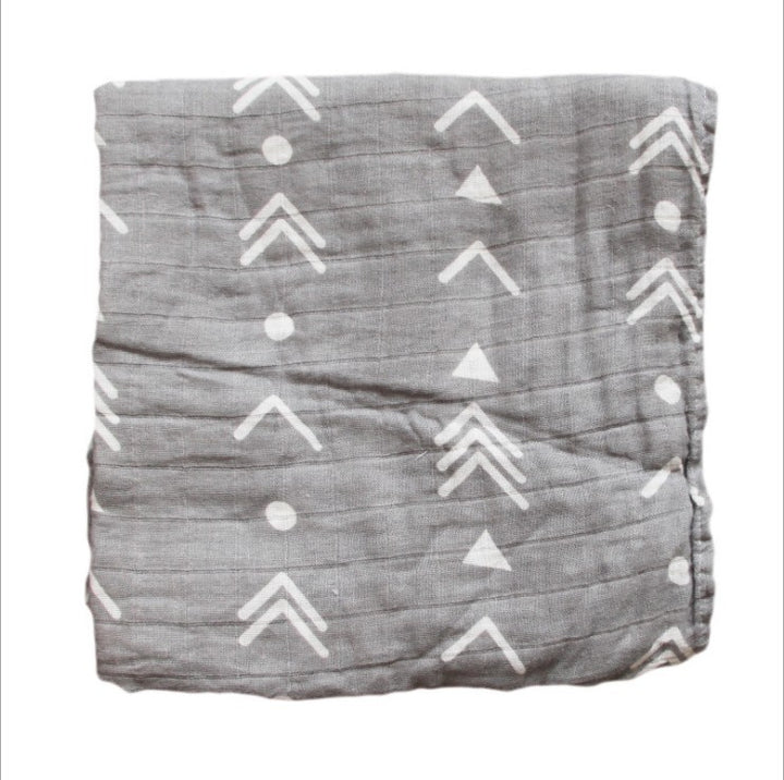 Baumwoll-Musselin Babydecke mit Herzmuster Karnz