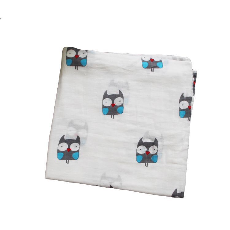Baumwoll-Musselin Babydecke mit Herzmuster Karnz