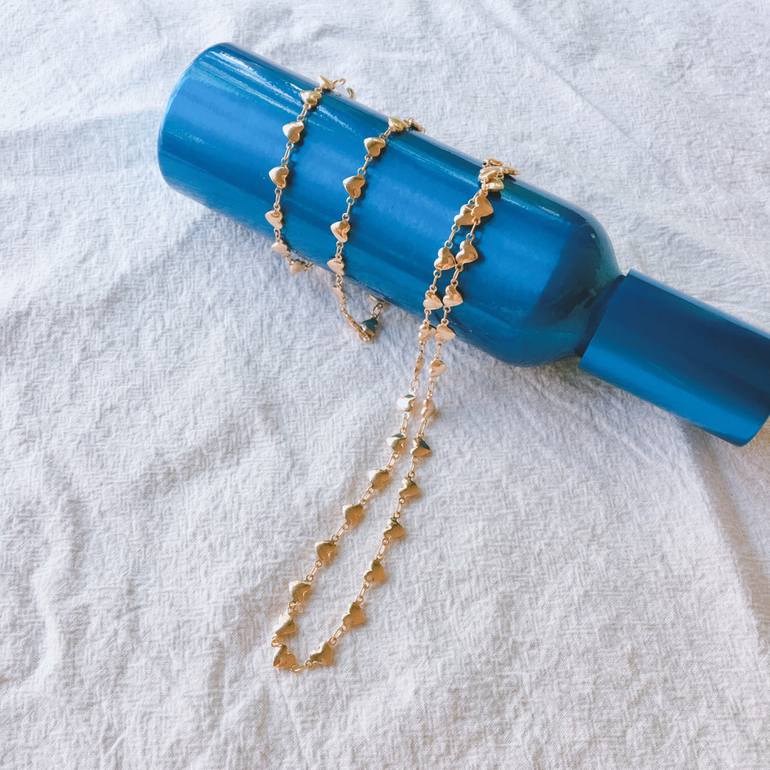Feine Kette mit Herzen Karnz