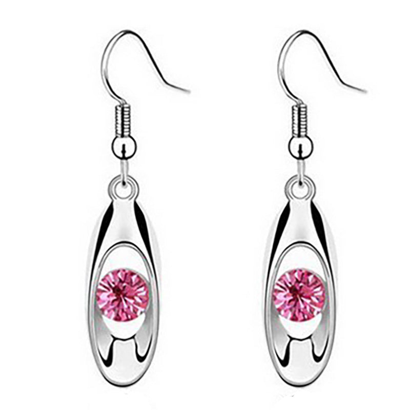 Elegante Kristall Ovale Ohrringe Karnz