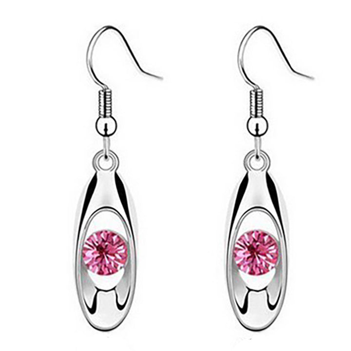 Elegante Kristall Ovale Ohrringe Karnz