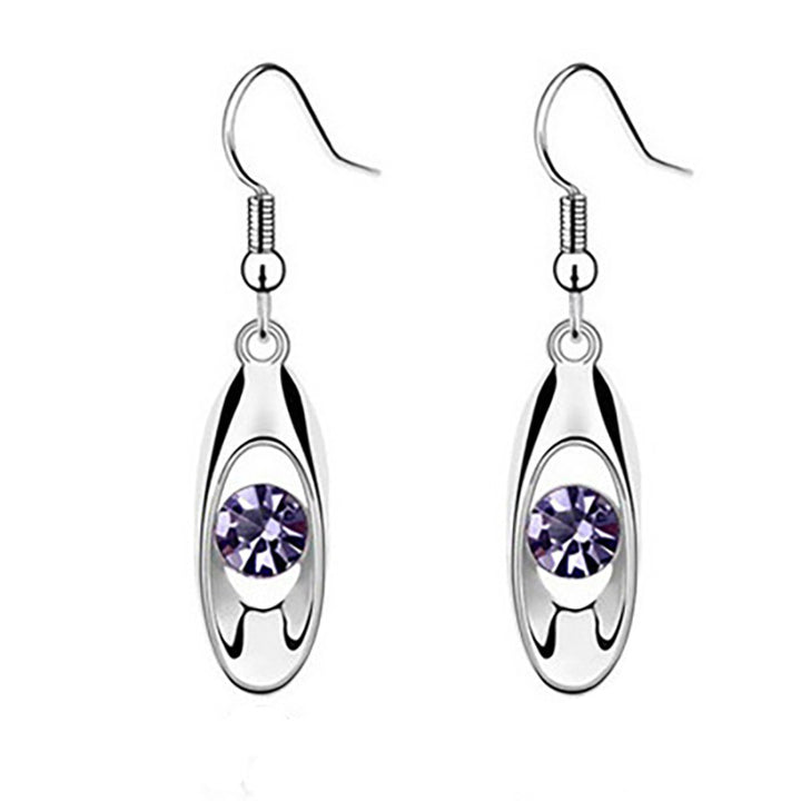 Elegante Kristall Ovale Ohrringe Karnz