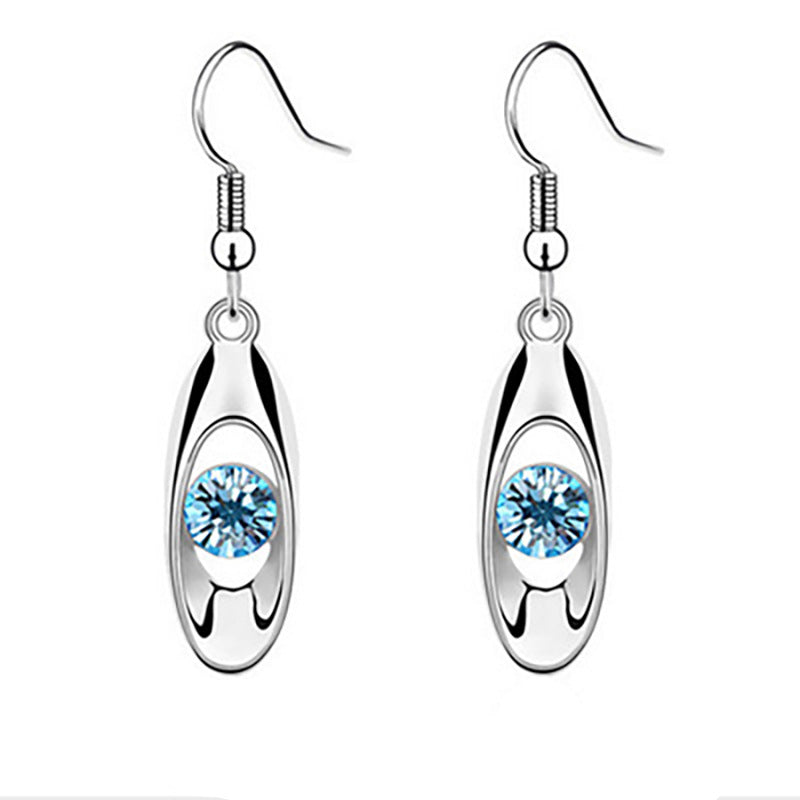 Elegante Kristall Ovale Ohrringe Karnz