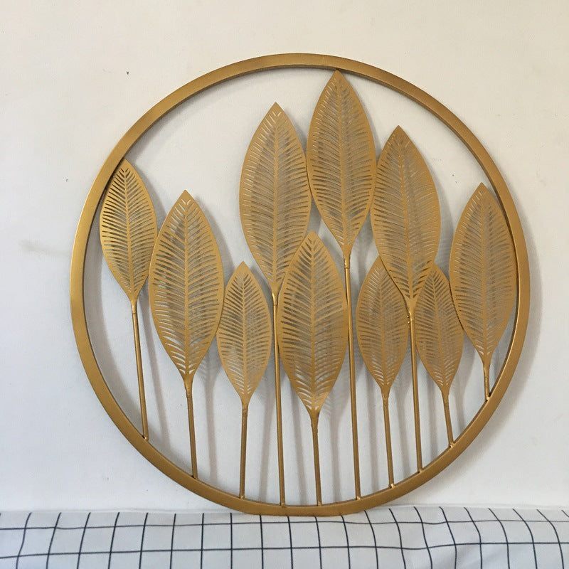 Dekorative Goldblatt Wandkunst Skulptur Karnz