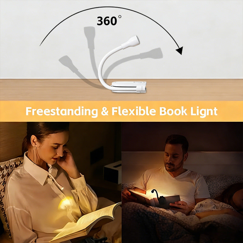 Mini-LED-Leselampe mit Clip, tragbar