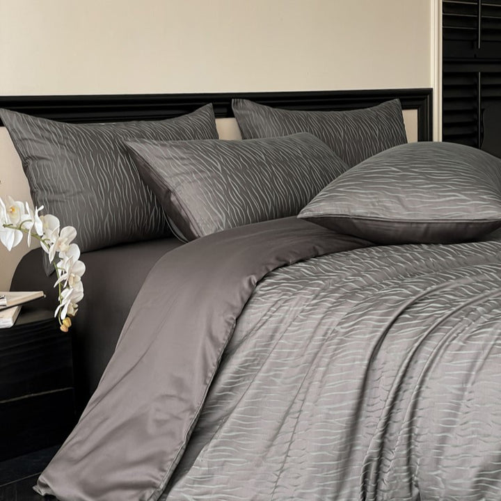 Lyocell-Bettwäsche-Set, 4-teilig, Satin-Jacquard