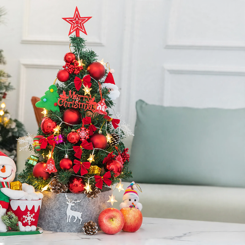 Mini-Weihnachtsbaum-Set für den Tisch