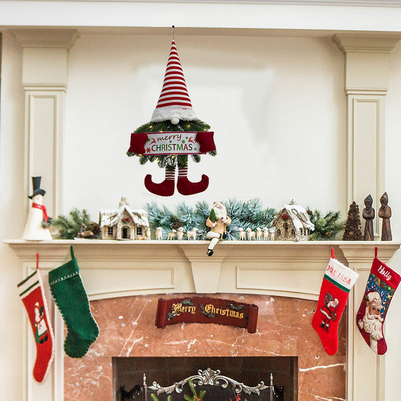 Weihnachtskranz mit Weihnachtsmann-Motiv