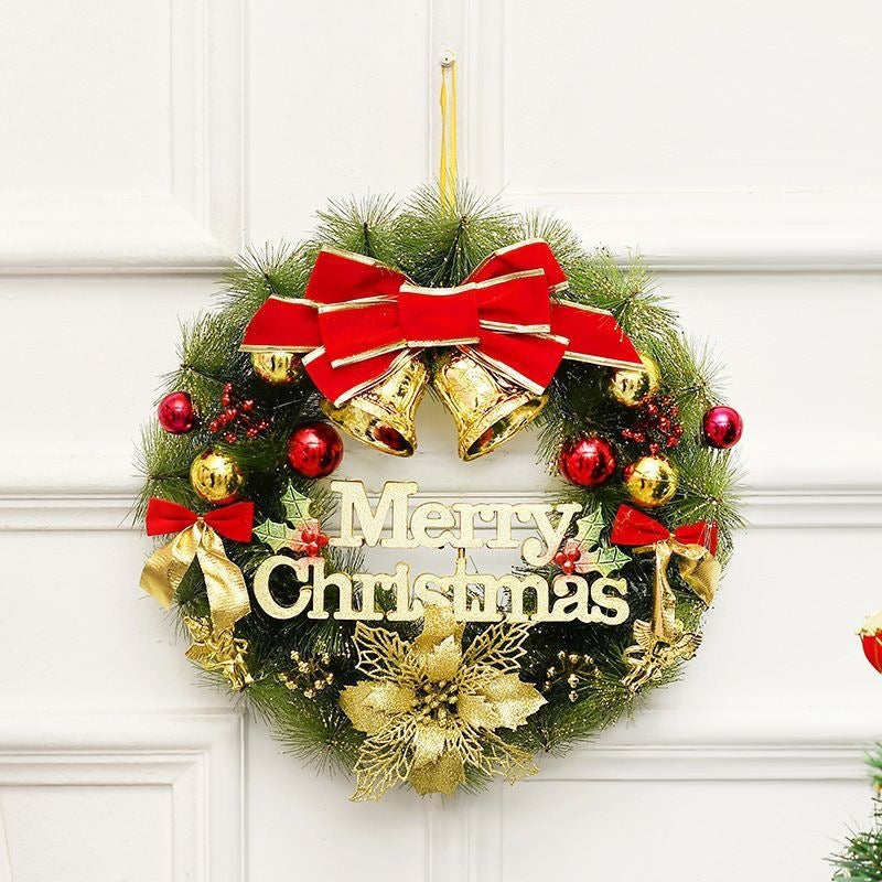 Beleuchteter Weihnachtskranz mit Aufhängung