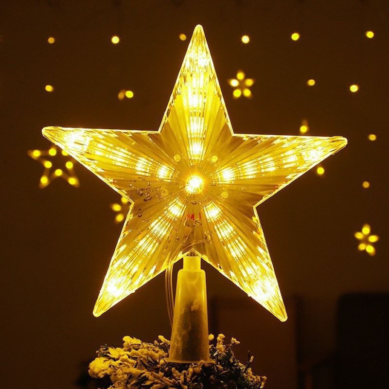 Leuchtende Weihnachtsbaum-Spitze mit Lichtmodi