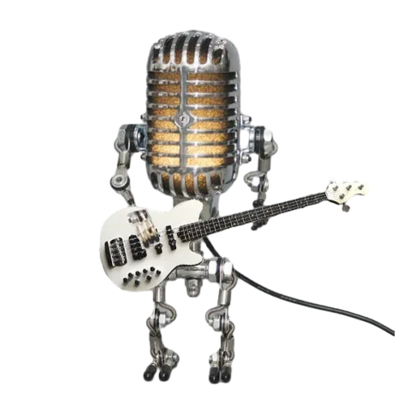 Retro-Mikrofon-Roboter-Metall-Schreibtischlampe | Karnz