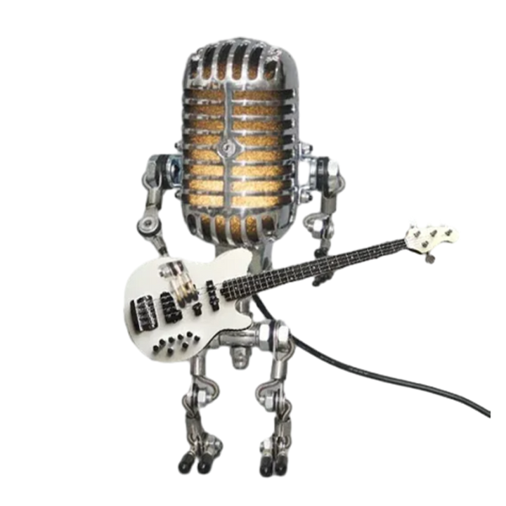 Retro-Mikrofon-Roboter-Metall-Schreibtischlampe | Karnz