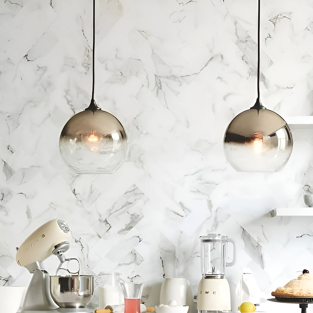 Industrielle Glas-Pendelleuchte mit LED – Modern & Dekorativ | Ideal für Küchen, Esszimmer & Bars | Karnz
