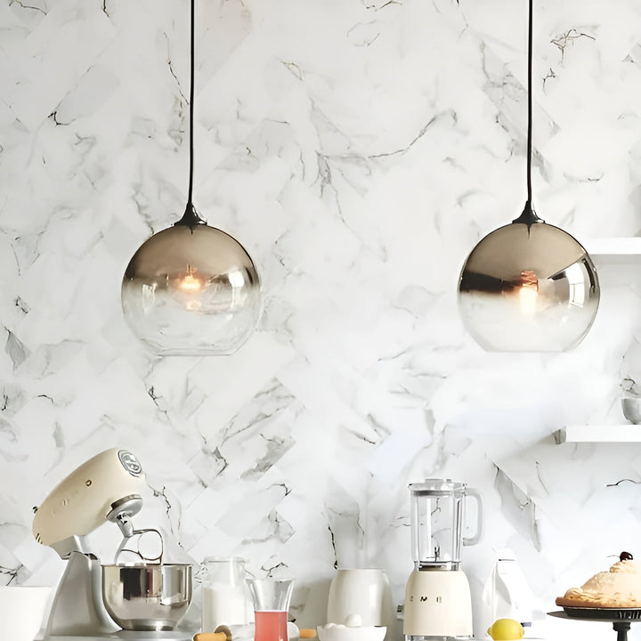 Industrielle Glas-Pendelleuchte mit LED – Modern & Dekorativ | Ideal für Küchen, Esszimmer & Bars | Karnz