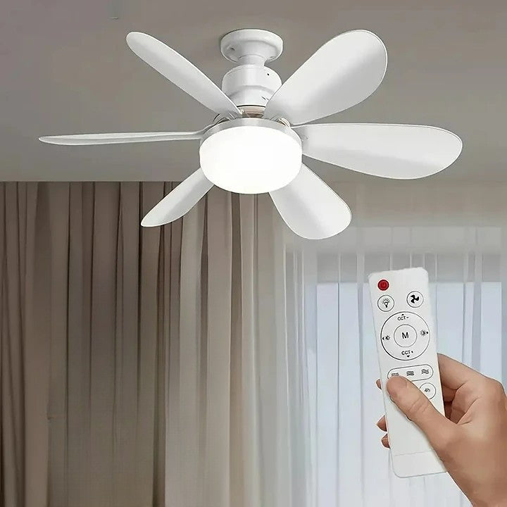 2-in-1 LED-Deckenventilatorlicht mit Fernbedienung, E27/B22-Basis | Karnz