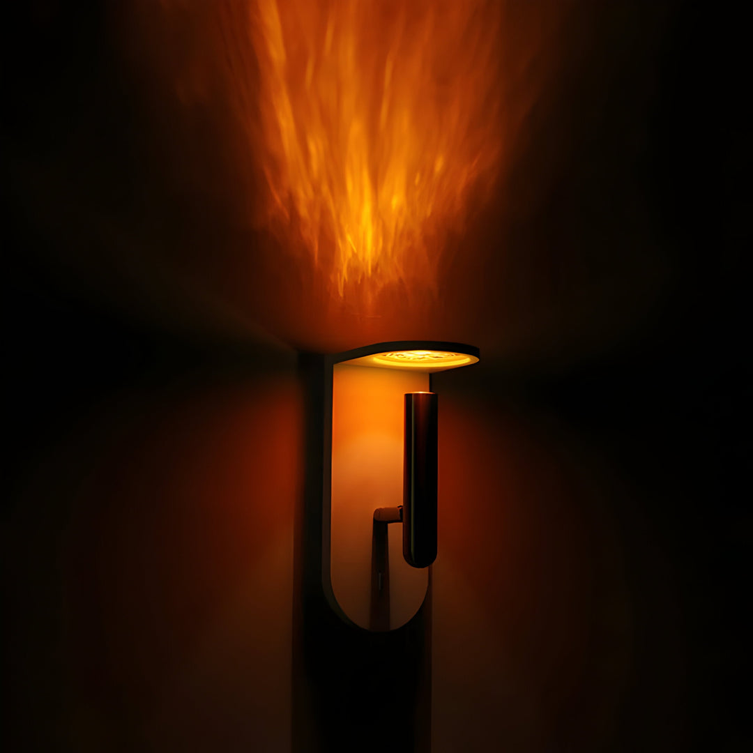 Verstellbare nordische LED-Wandlampe mit Flammeneffekt Karnz