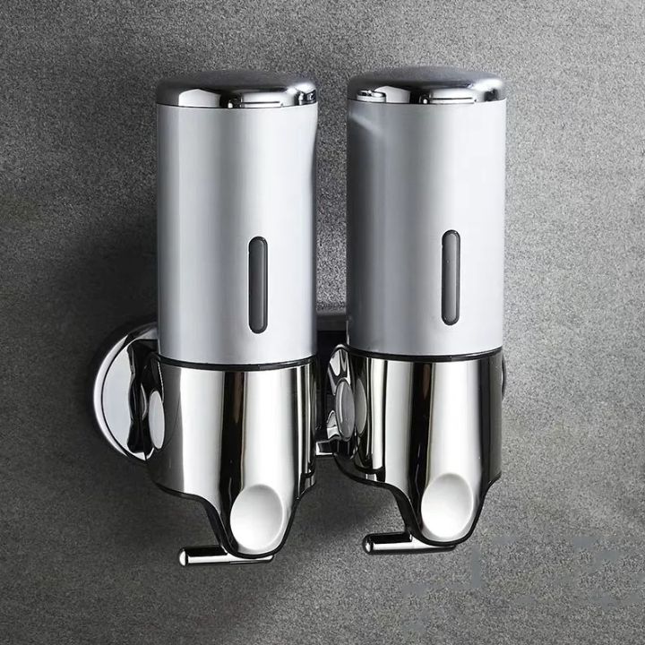 Wandseifenspender | SudsStation Badezimmer-Organizer | Edelstahl & ABS | 500 ml | Set mit 1–3 Stück