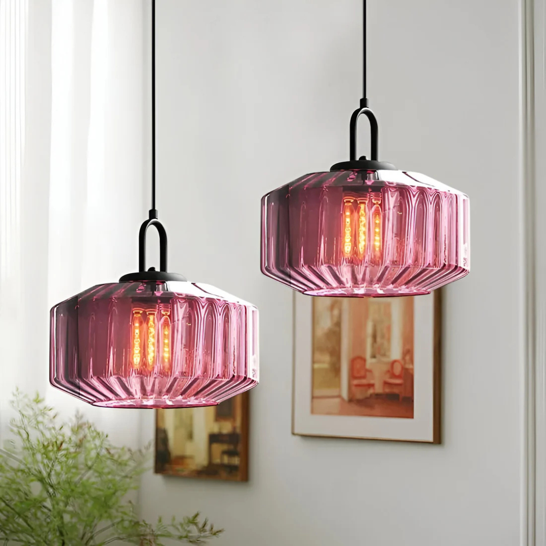 Karnz | Retro Farbige Glaspendelleuchte