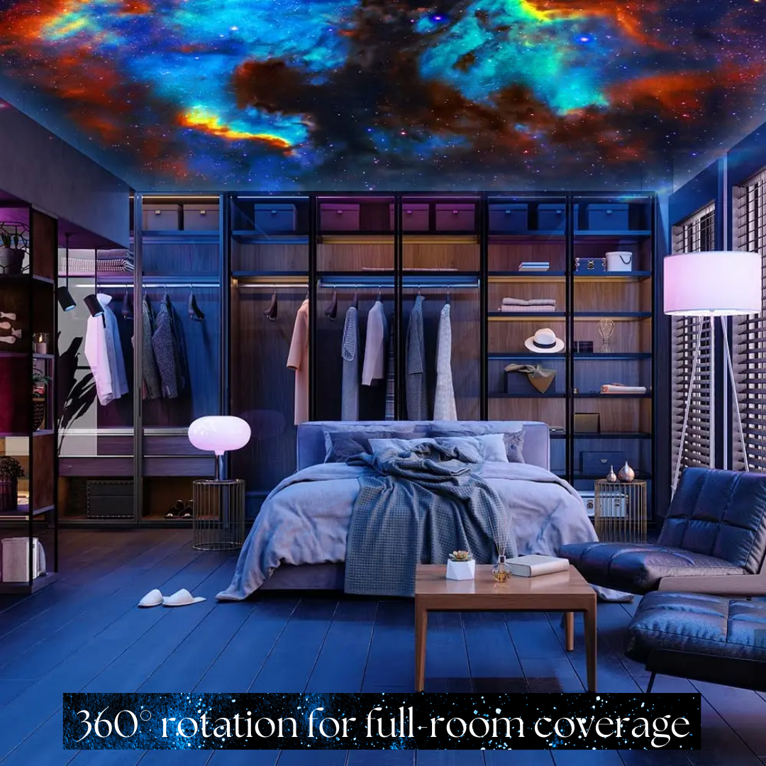 Planetarium-Galaxy-Projector - 360° Rotation for complete room illumination Karnz