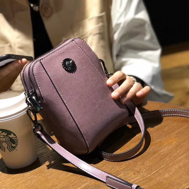 Handytasche aus weichem Leder für Damen