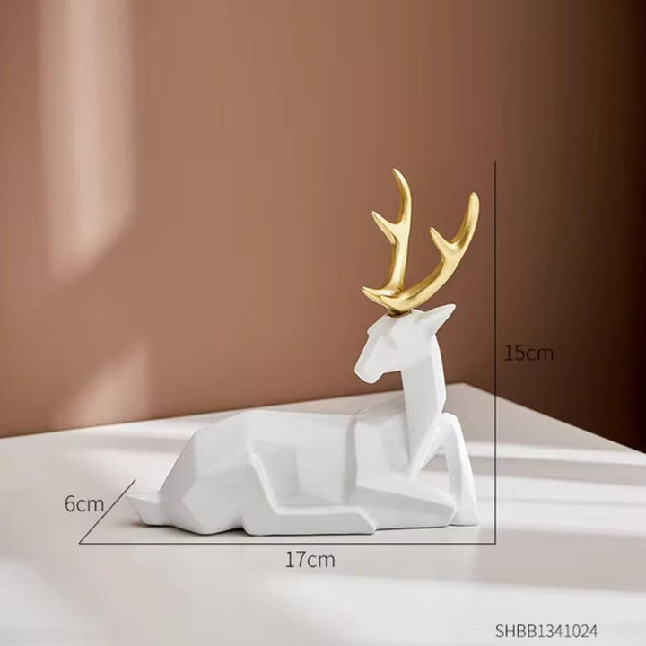 Geometrischer Hirsch Anzeige Figurine | Karnz
