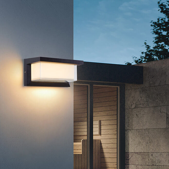 Rechteckige Solar-PC-LED-Außenwandleuchte für die Terrasse