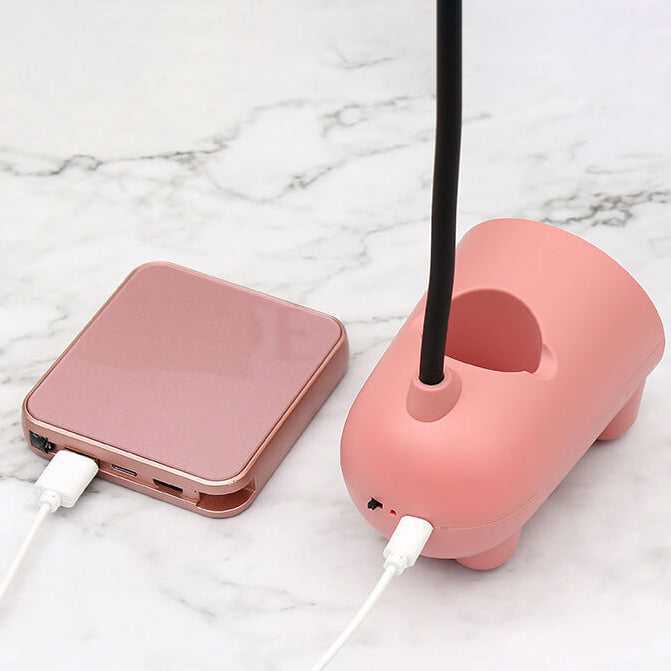 Kreative Cartoon-Hase-LED-Touch-USB-Stifthalter-Schreibtischlampe mit LED-Touch-USB-Stifthalter
