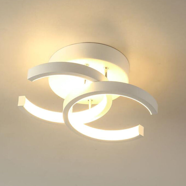 Deckenleuchte mit LED-Beleuchtung, schwarzem Metallrahmen
