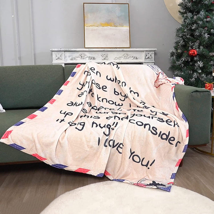 Brief Bedruckte Flanell Wurfdecke Geschenk für Mama | Karnz
